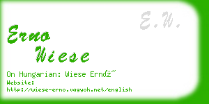 erno wiese business card